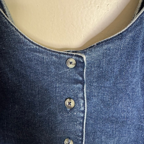 Free People Denim Kara Vest fitted corset size Small - Picture 5 of 7